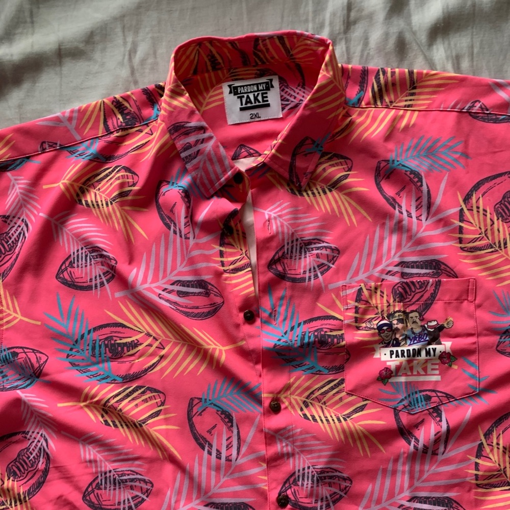 Barstool Pardon My Take Hawaiian Button Down Shirt